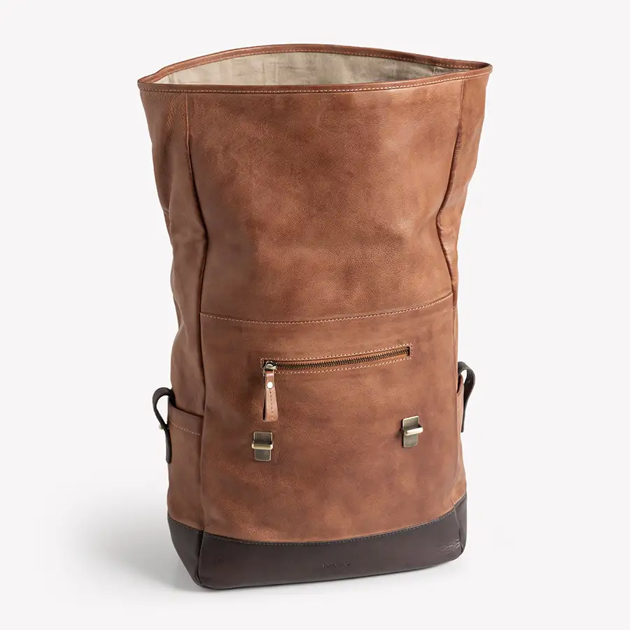 Leder Rolltop Rucksack Vicenza